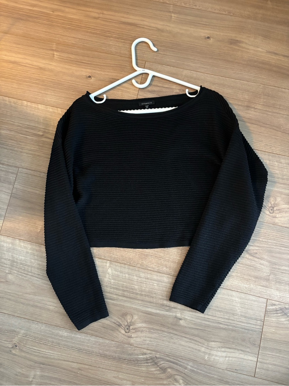 Dynamite Black Ribbed Sweater